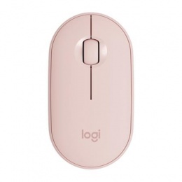 Egér, vezeték nélküli, optikai, Bluetooth, LOGITECH, "Pebble M350", rózsaszín
